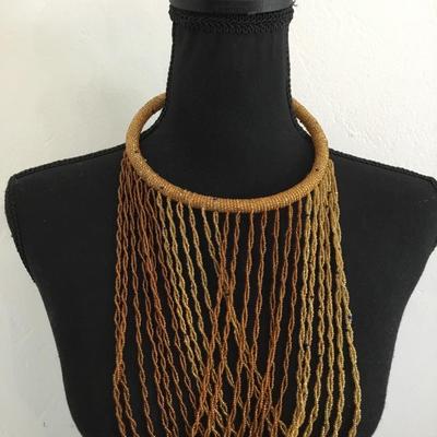 Vintage ethnic, , bib necklace