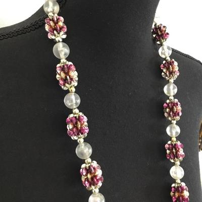 Vintage, long, beaded statement, necklace