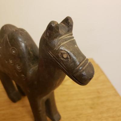 Carved Stone Camel & Pair of Pitchers (O-KD)