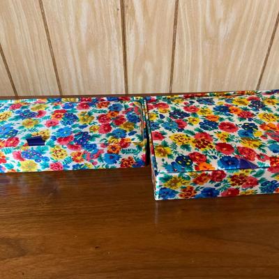 Fabric covered boxes with gloves