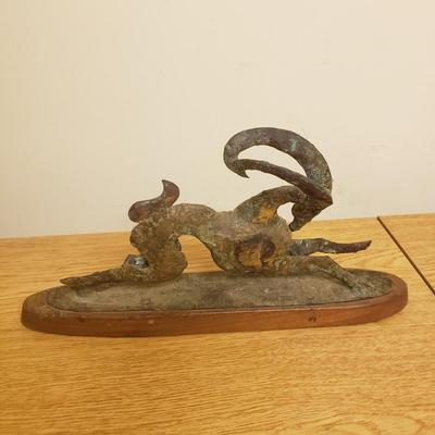Brass Perisan Ibex and Karen Callan Sculptures (O-KD)