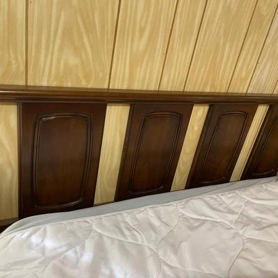 Queen mattress and cover with headboard