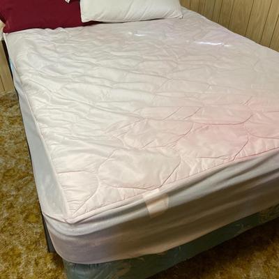 Queen mattress and cover with headboard