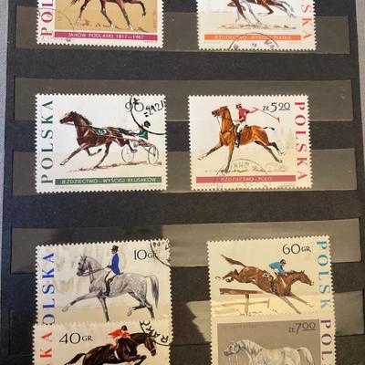Polish stamps in book