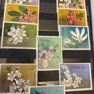 Polish stamps in book