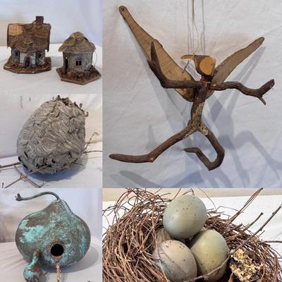 Hornet’s Nest Hive, G. Gibson Signed Birdhouses and Other Naturally Sourced Items (O-DZ)