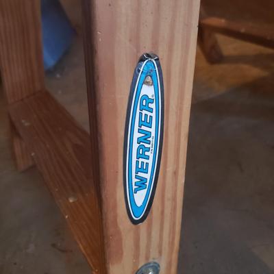 Two Werner Metal and Wooden Ladders (BG-KD)