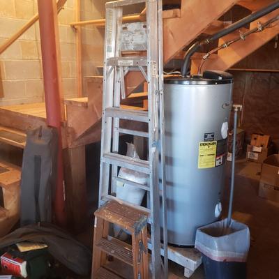 Two Werner Metal and Wooden Ladders (BG-KD)
