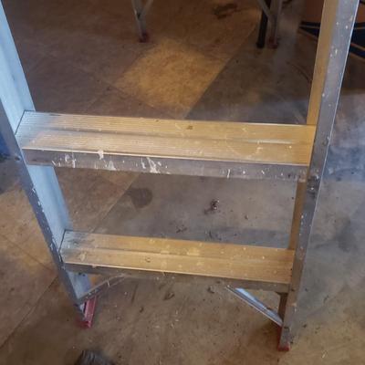 Two Werner Metal and Wooden Ladders (BG-KD)