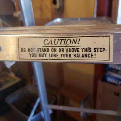 Two Werner Metal and Wooden Ladders (BG-KD)