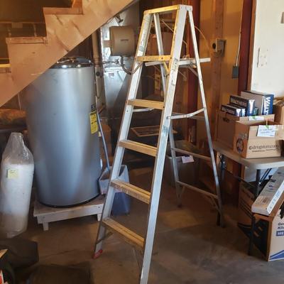 Two Werner Metal and Wooden Ladders (BG-KD)