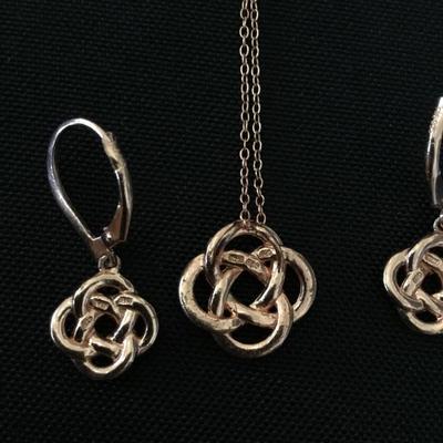 925 silver necklace & earrings set