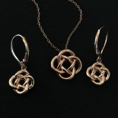 925 silver necklace & earrings set