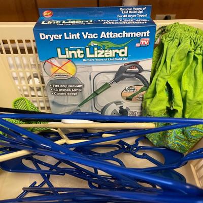 Laundry basket with cleaners