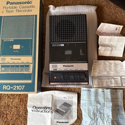 Panasonic portable cassette tape recorder