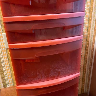 Rust color organizer, laundry room decor