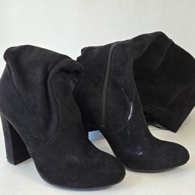 LOT 4A: Steve Madden Leather Boots Size 7.5 , Gently Worn & Knee High Boots Size 7, Unknown Brand