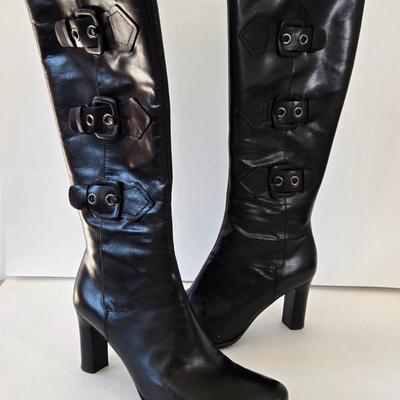 LOT 13A: Gently Worn Nine West Boots Size 7.5, Unknown Brand Slouch Boots Size 7.5, & Predictions Boots Size 7