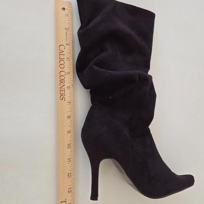 LOT 13A: Gently Worn Nine West Boots Size 7.5, Unknown Brand Slouch Boots Size 7.5, & Predictions Boots Size 7