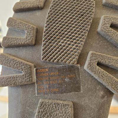 LOT 15B: New Hudson Leather with Genuine Shearling Lining Boots Size 7 & Candies Boots Unknown Size