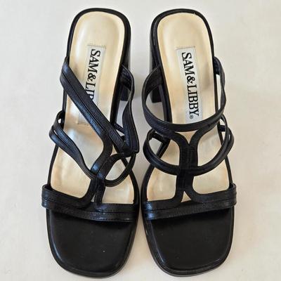 LOT 18B: Slightly Worn Sam & Libby Casual Sandals Size 7 & Previa Sandals Size 7