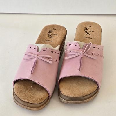 LOT 20B: New Hype Dress Sandals Size 7.5 & White Mt. Clogs Size 8