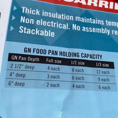 LOT 21 B: NIP Cambro Insulated Camcarrier #300MPC