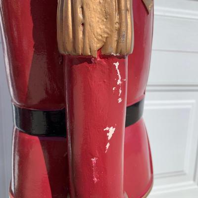 LOT 22 B: Plaster Christmas Solider Yard Decor