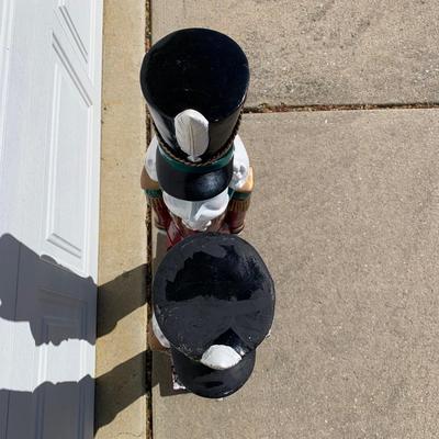 LOT 22 B: Plaster Christmas Solider Yard Decor