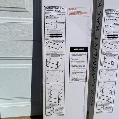LOT 24 A: 2 NIP Richard's Extra Wide Parallel Garment Racks