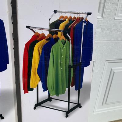 LOT 24 A: 2 NIP Richard's Extra Wide Parallel Garment Racks