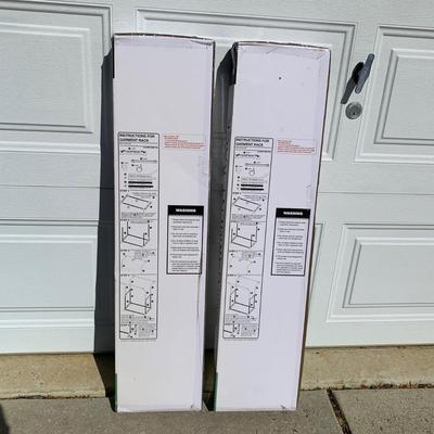 LOT 24 A: 2 NIP Richard's Extra Wide Parallel Garment Racks