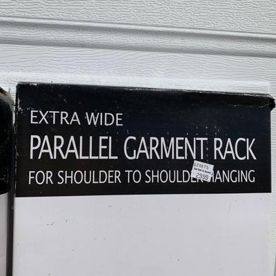 LOT 24 A: 2 NIP Richard's Extra Wide Parallel Garment Racks