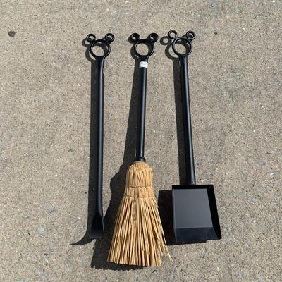 LOT 26 L: Disney Mickey Mouse Metal Fireplace Tools #23812; Brush, Poker, & Shovel