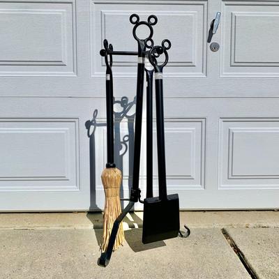 LOT 26 L: Disney Mickey Mouse Metal Fireplace Tools #23812; Brush, Poker, & Shovel