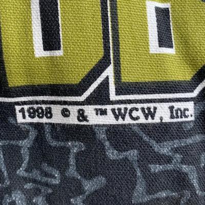 LOT 27 B: Northwest Co. WWF The Rock & Stone Cold Steve Austin Woven Throw Blankets w/ 1998 WCW Pillowcase & Goldberg Throw Pillow