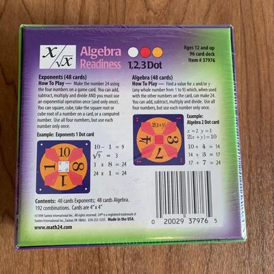 LOT 29 A: 8 NIP Suntex International 24 Game; Exponents, Variables, Algebra, Multiply / Divide, & Fractions