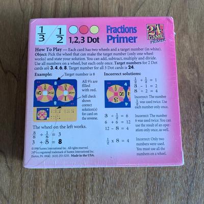 LOT 29 A: 8 NIP Suntex International 24 Game; Exponents, Variables, Algebra, Multiply / Divide, & Fractions