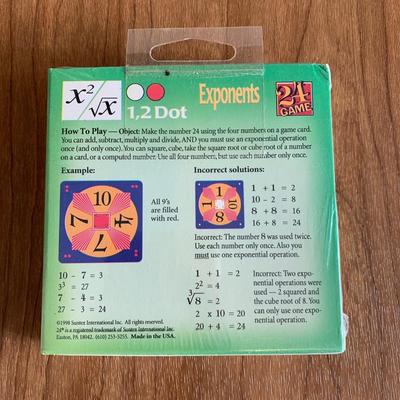 LOT 29 A: 8 NIP Suntex International 24 Game; Exponents, Variables, Algebra, Multiply / Divide, & Fractions