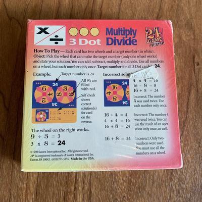 LOT 29 A: 8 NIP Suntex International 24 Game; Exponents, Variables, Algebra, Multiply / Divide, & Fractions