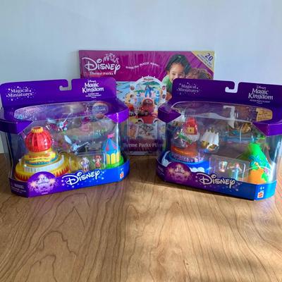 LOT 34 A: NIP Disney's Magical Miniatures Magic Kingdom Peter Pan's Flight & Dumbo The Flying Elephant Playsets w/ Disney...