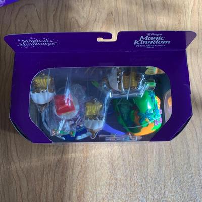 LOT 34 A: NIP Disney's Magical Miniatures Magic Kingdom Peter Pan's Flight & Dumbo The Flying Elephant Playsets w/ Disney...