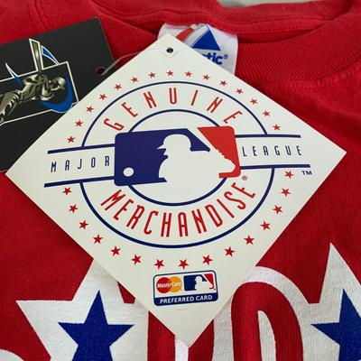 LOT 35 A: MLB Philadelphia Phillies Collection; Towels, Shirts, Stickers, & Magnet