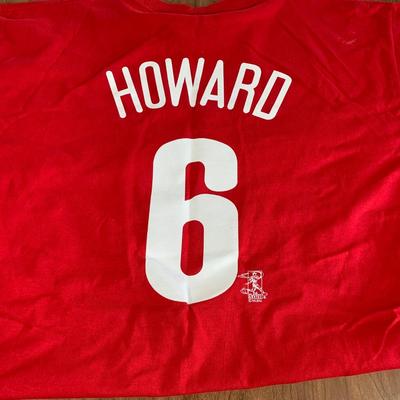 LOT 35 A: MLB Philadelphia Phillies Collection; Towels, Shirts, Stickers, & Magnet