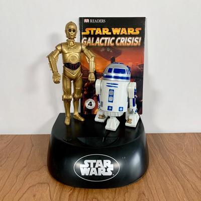 LOT 38 A: 1995 Thinkway Toys Star Wars Coin Bank & DK Readers Star Wars Galactic Crisis! by Ryder Windham