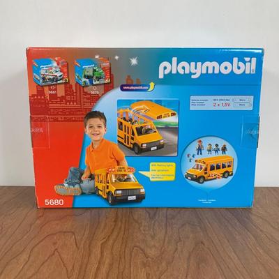 LOT 39 A: NIP Playmobil City Life School Bus, Excite Kids Stuff Pirate Playset, & Baby Dolls Playset