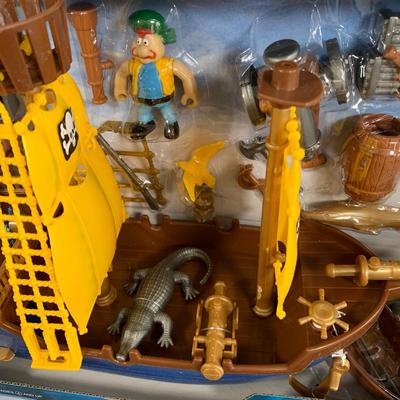 LOT 39 A: NIP Playmobil City Life School Bus, Excite Kids Stuff Pirate Playset, & Baby Dolls Playset