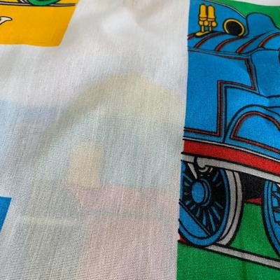 LOT 40 A: Thomas The Tank Engine Collection; Teaching Talking Clock, Happiness Express Portable Lamp, VHS's, DVD, Curtains, Flat...