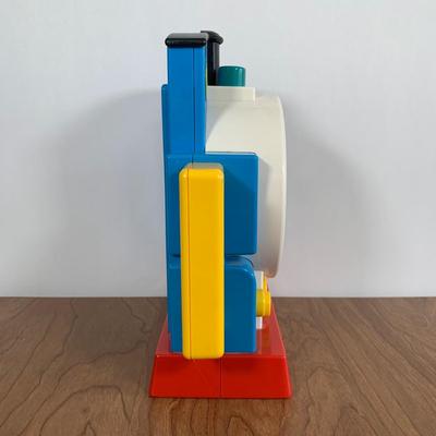 LOT 40 A: Thomas The Tank Engine Collection; Teaching Talking Clock, Happiness Express Portable Lamp, VHS's, DVD, Curtains, Flat...