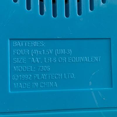 LOT 40 A: Thomas The Tank Engine Collection; Teaching Talking Clock, Happiness Express Portable Lamp, VHS's, DVD, Curtains, Flat...